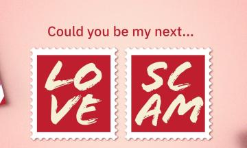 Image depicts two red stams and asks could you be my next love scam