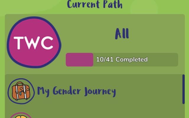 App interface for Trans Women Connected