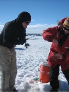 Scientists working in Antarctica