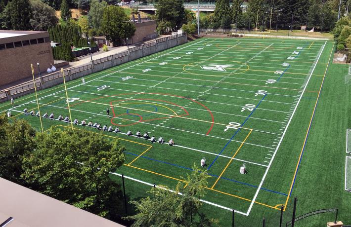 Stott Community Field on the Portland State University campus