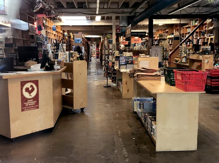 Powell's Books is a book lover's paradise. This particular shop can be found along Hawthorne Boulevard.