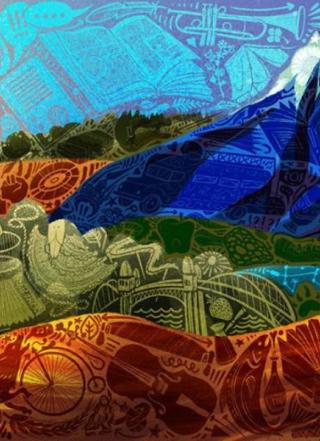 oregon landscape mural