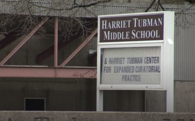 Harriet Tubman Middle School sign