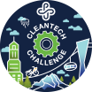 Cleantech Challenge button with CTC logo & Portland graphic