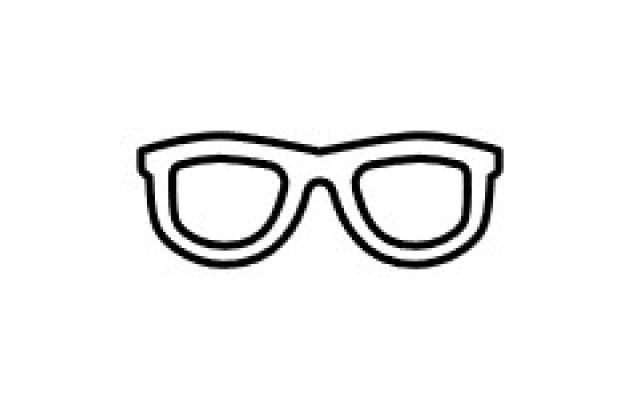Outline of eyeglasses
