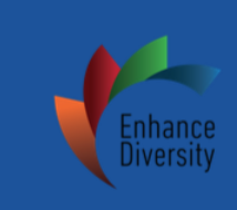 Logo for the Diversity Program Consortium which includes a few shapes and the words "Enhance Diversity"