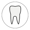 Decorative tooth icon.
