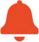 red bell - alert notification icon