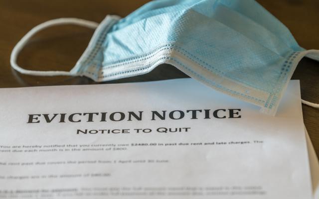 Photo of eviction notice
