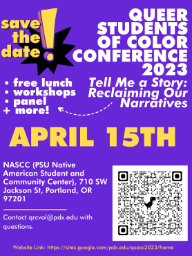 QSOCC 2023: Tell me a Story: Reclaiming our Narratives April 15