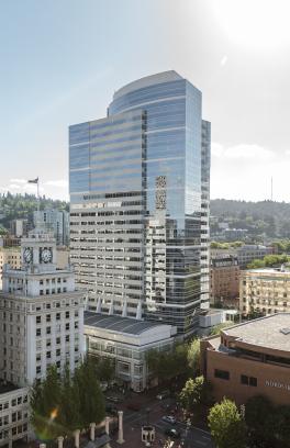 High rise buildings downtown Portland