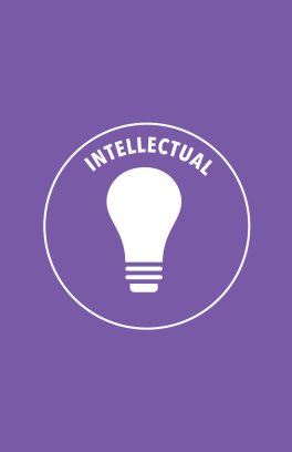Lightbulb with the word intellectual above it
