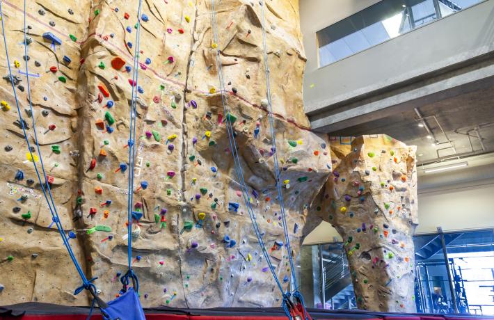 Tall wall in the Climbing Center