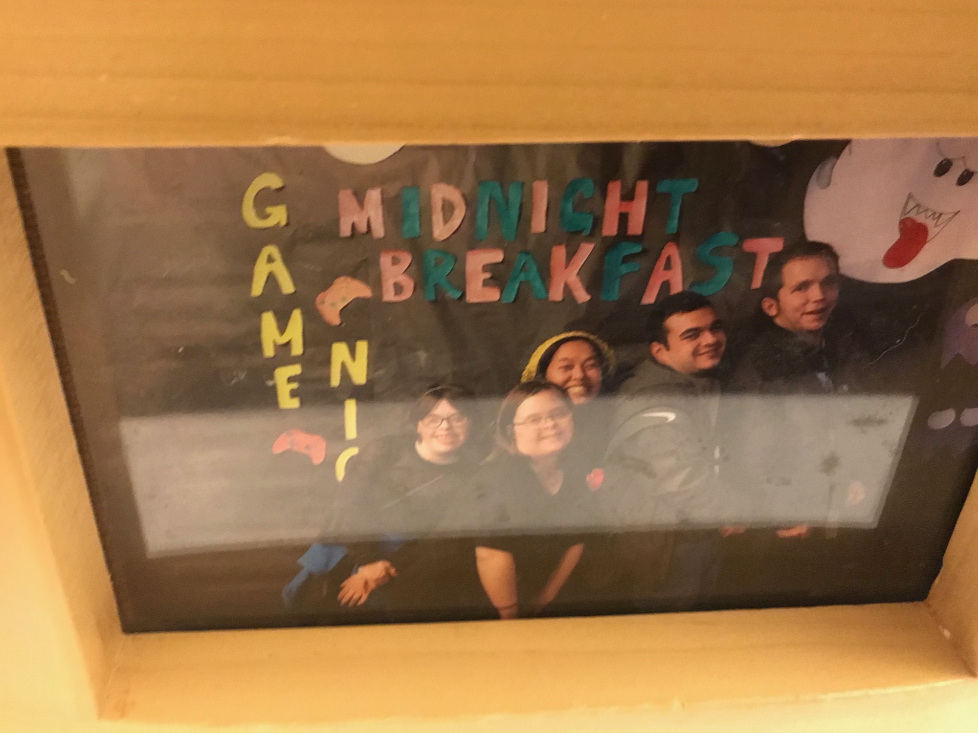 The image is of a framed memory from Midnight Breakfast.