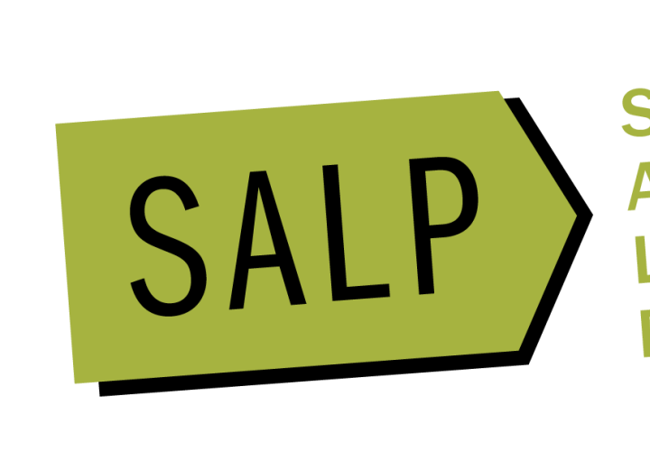 SALP logo featuring a green block arrow pointing right with the letters "SALP" on it and "Student Activities & Leadership Programs" on the right.