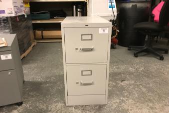 2-drawer vertical file cabinet, beige