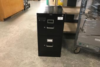 2-drawer vertical file cabinet, black