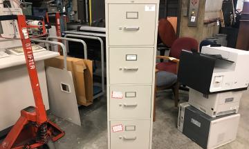 4-drawer vertical file cabinet, beige
