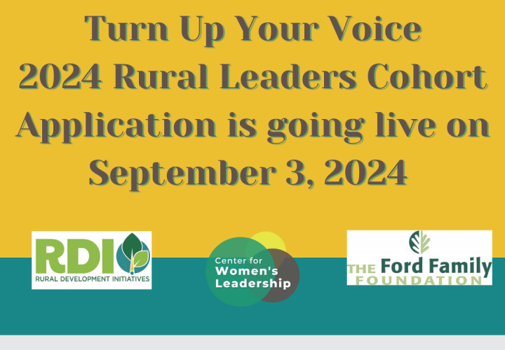 Turn up your voice rural leaders application is going live on September 3, 2024