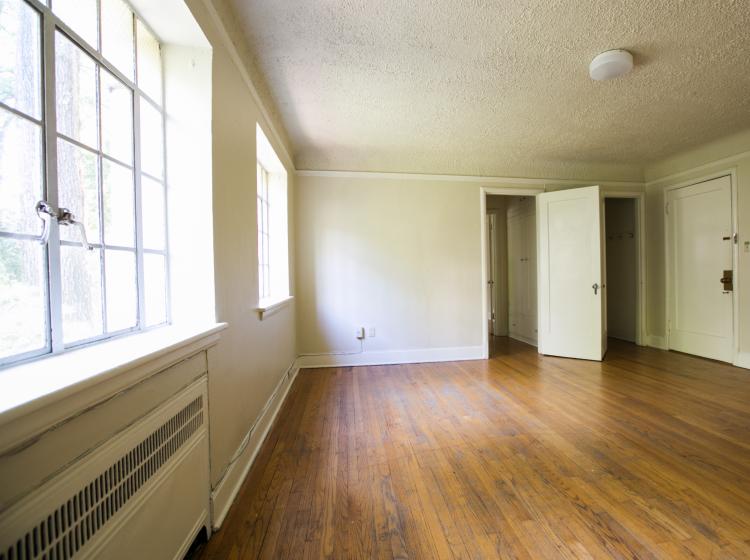Alternate view of unfurnished one bedroom living room
