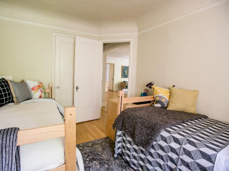 One of two bedrooms in furnished quad, alternate view