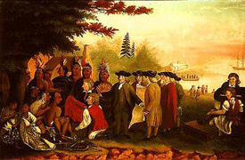 William Penn with Iroquois Leaders