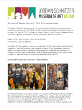 Smith & Duford Exhibition Press Release