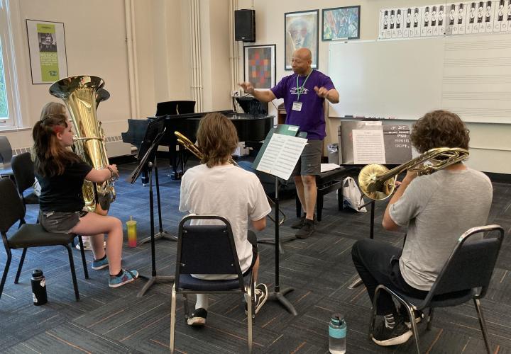 PSU Summer Brass Academy mixed ensemble.