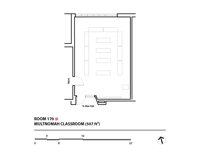 Floor plan of room 170