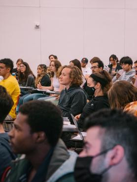 Students in large lecture class