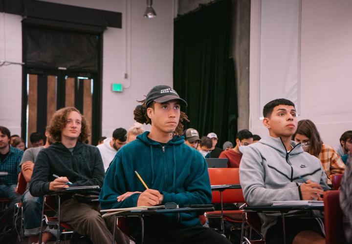 Students in large lecture class