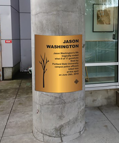 Jason Washington Memorial marker