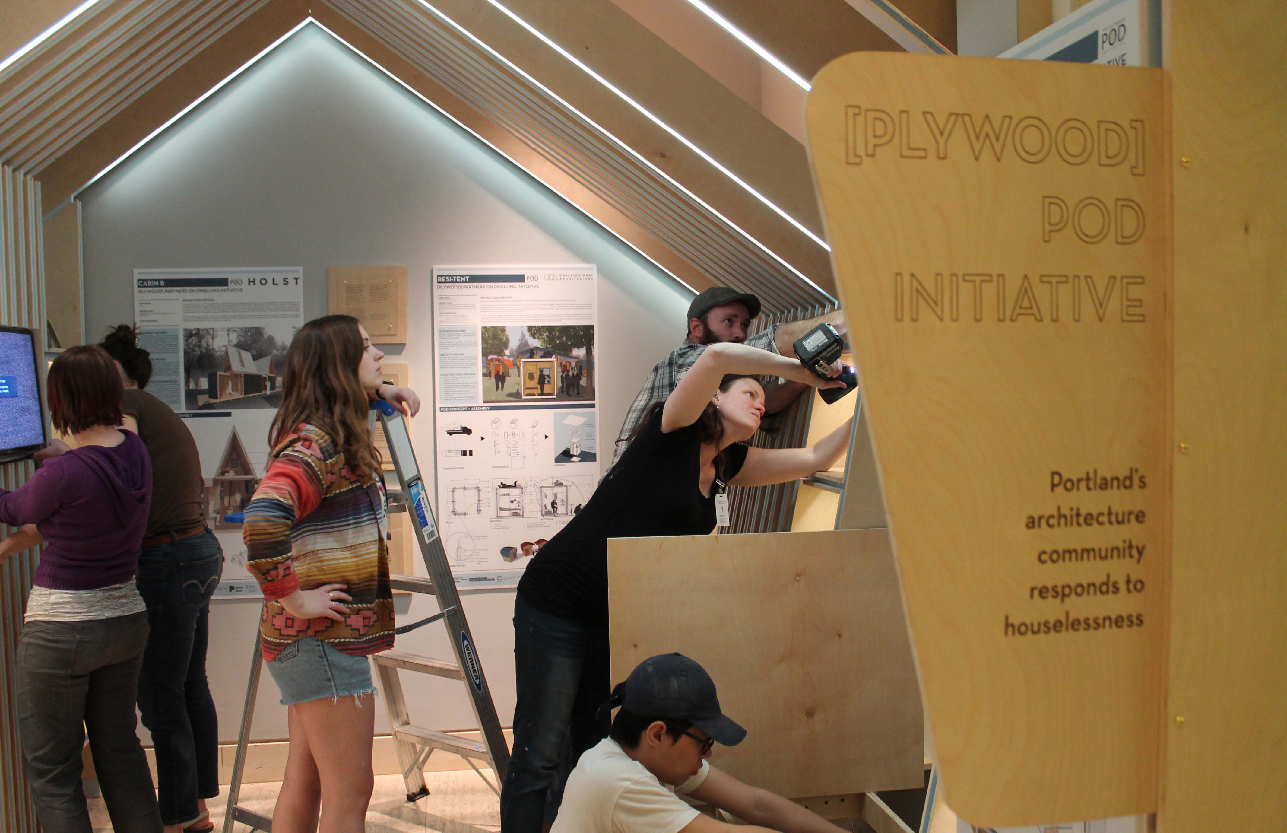CPID students design and build an exhibit on responding to houselessness with design at the Portland Art Museum