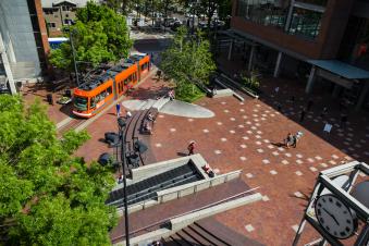 urban plaza overhead