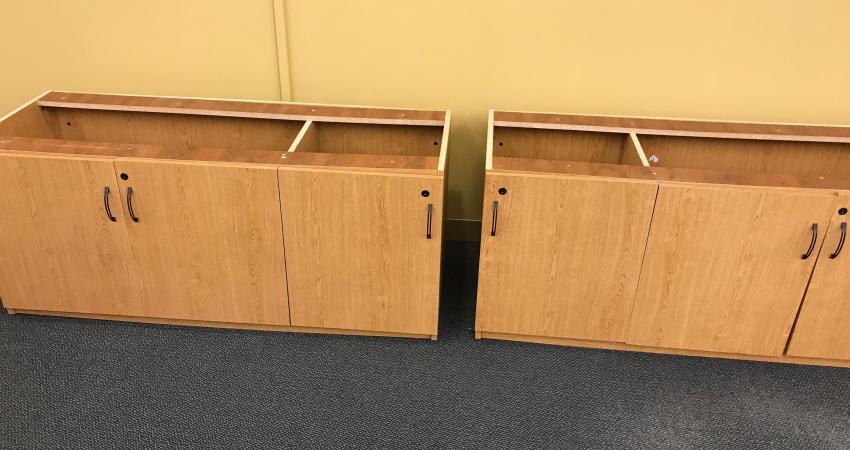library counter cabinets