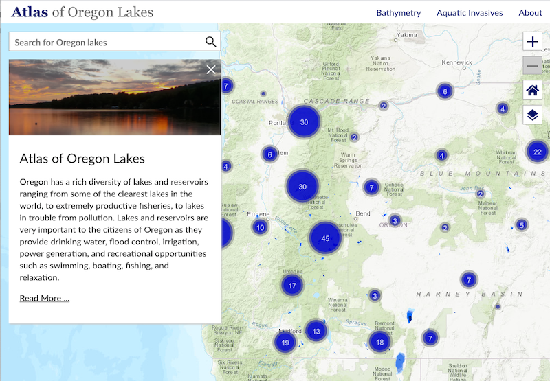 Atlas of Oregon Lakes website