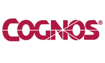 Logo in red font that reads "Cognos"